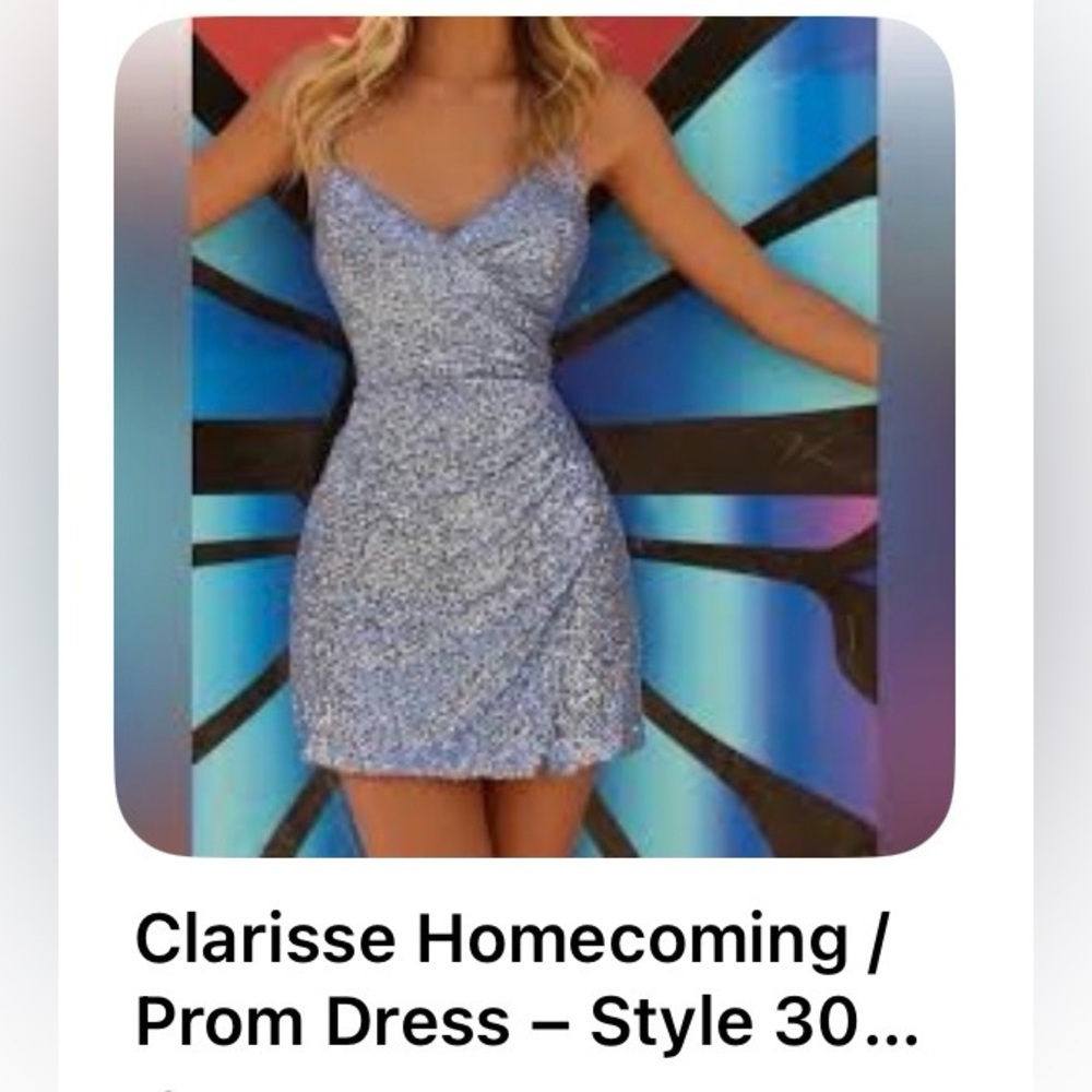 Worn one time. Excellet condition Clarisse Glittering lilac Mini Dress